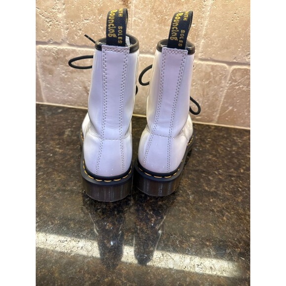 Dr Martens 1460 White Patent Lamper Lace-Up Boots Size 9 - Picture 6 of 10